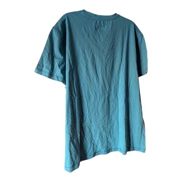 T-shirt "I would rather be on my Farm" Blue, Teal Green. Size XL. NWT - Picture 3 of 6